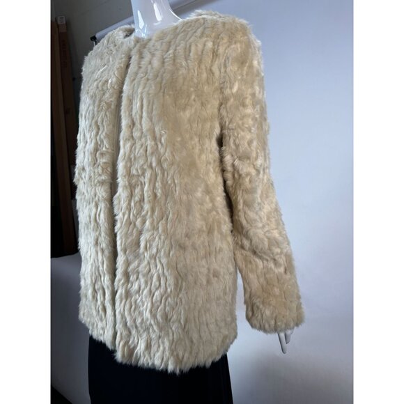 Forever 21 Exclusive Faux Fur Coat Size Large Hook And Eye Closure - Picture 14 of 16